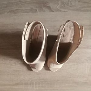 Cream wedges--never been worn